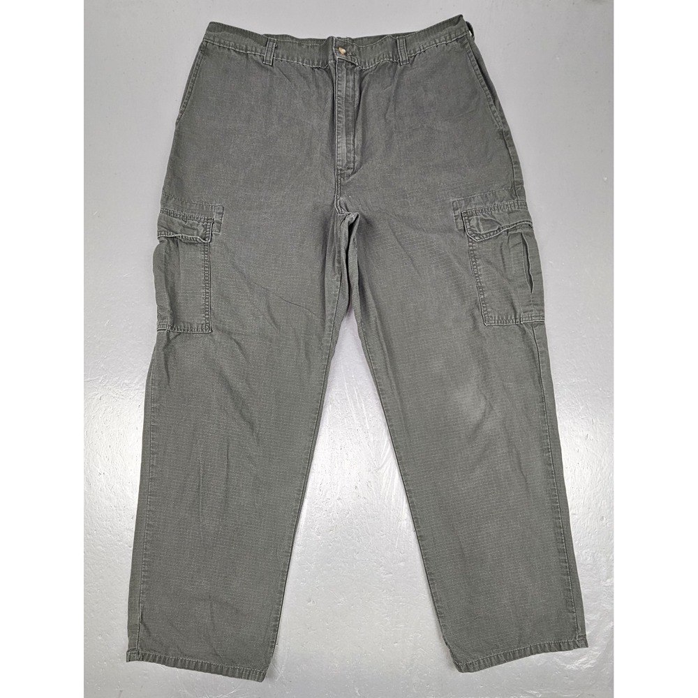 VTG Dickies Cargo Pants Mens 36x31 Green Ripstop Straight Leg Workwear Casual